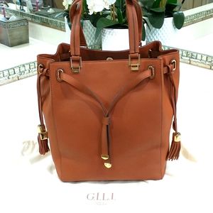 New G.I.L.I. soft Italian leather tote bag north south